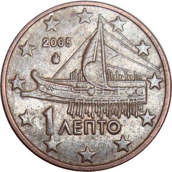 Греция 1 Евро цент (2005) KM#