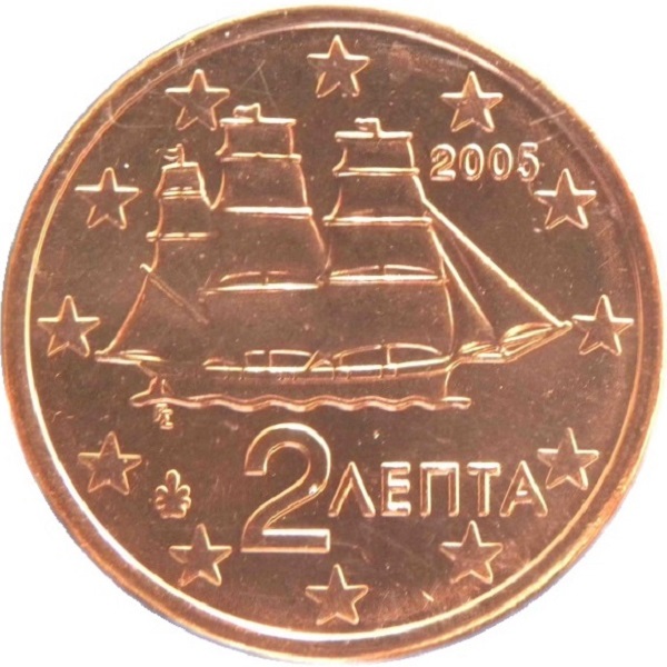Греция 2 Евро цент (2005) KM#