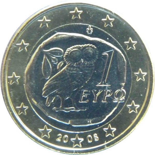 Греция 1 Евро (2008) KM#