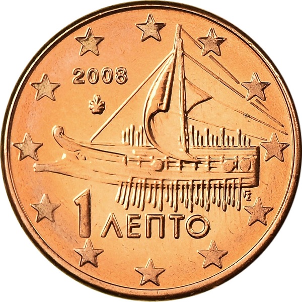 Греция 1 Евро цент (2008) KM#
