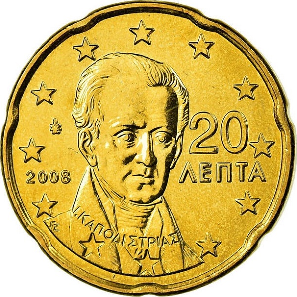 Греция 20 Евро цент (2008) KM#