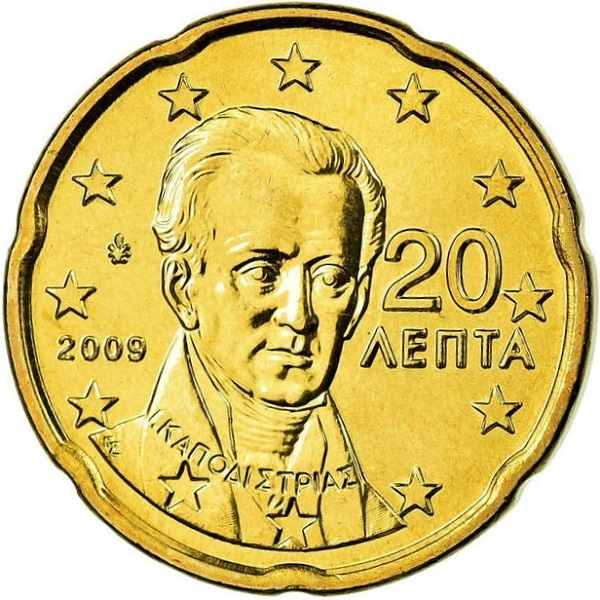 Греция 20 Евро цент (2009) KM#