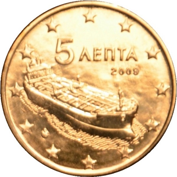 Греция 5 Евро cent (2009) KM#