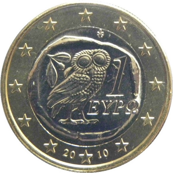 Greece 1 Euro (2010) KM#