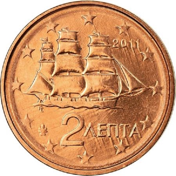 Греция 2 Евро цент (2011) KM#
