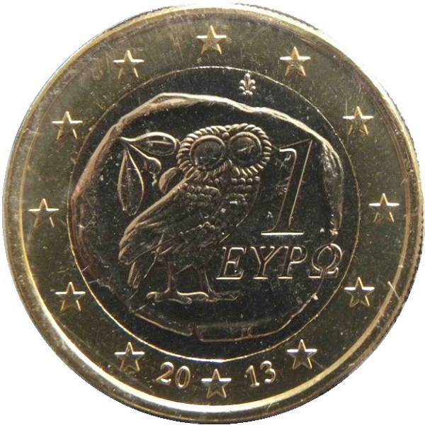 Греция 1 Евро (2013) KM#