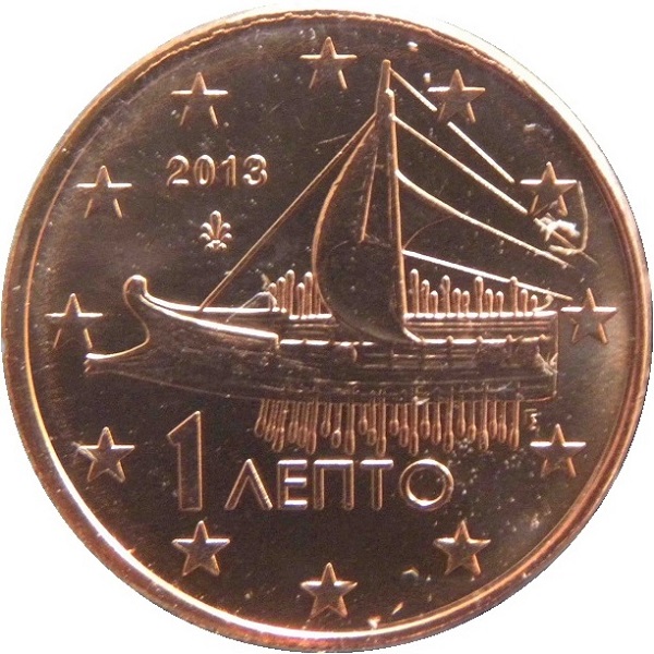 Греция 1 Евро цент (2013) KM#