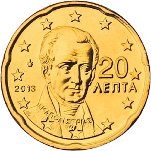Греция 20 Евро цент (2013) KM#
