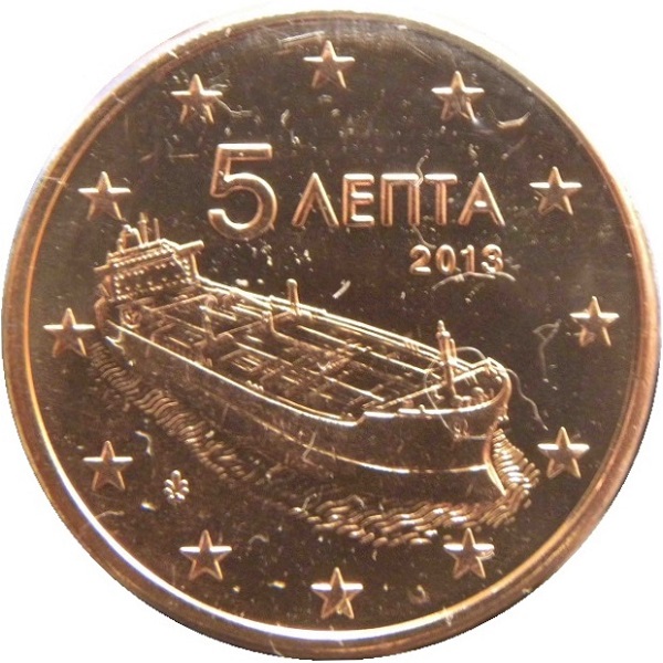 Греция 5 Евро цент (2013) KM#