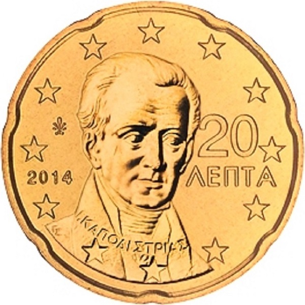 Греция 20 Евро цент (2014) KM#