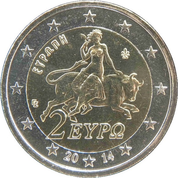 Греция 2 Евро (2014) KM#