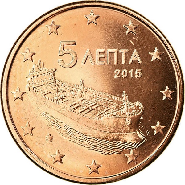 Греция 5 Евро цент (2015) KM#