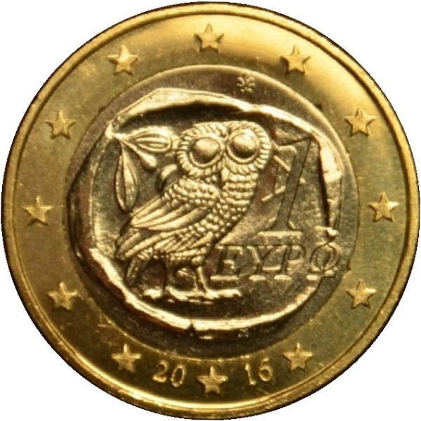 Greece 1 Euro (2016) KM#