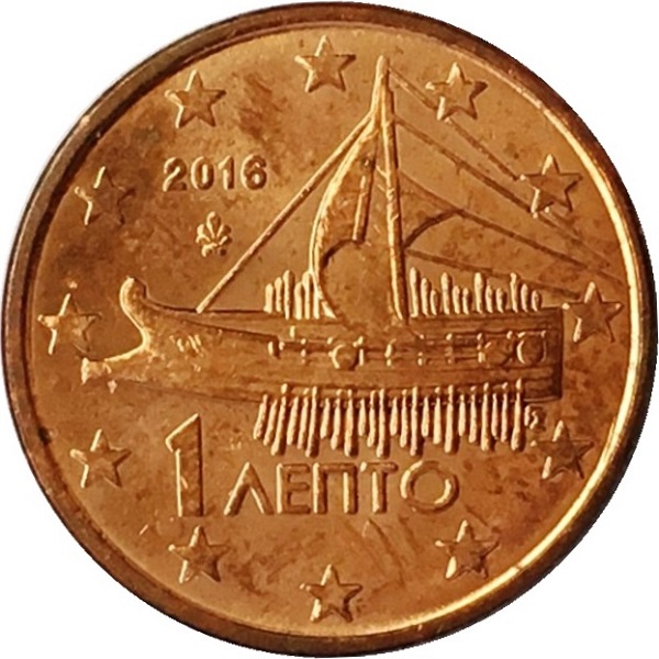 Greece 1 Euro cent (2016) KM#