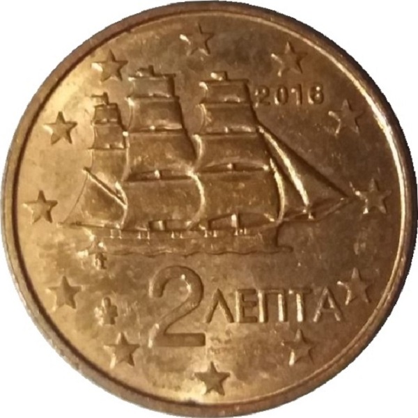 Greece 2 Euro cent (2016) KM#