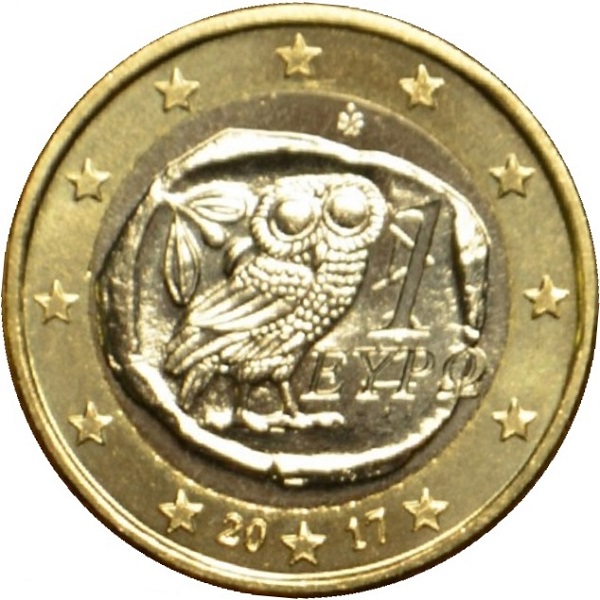 Греция 1 Евро (2017) KM#