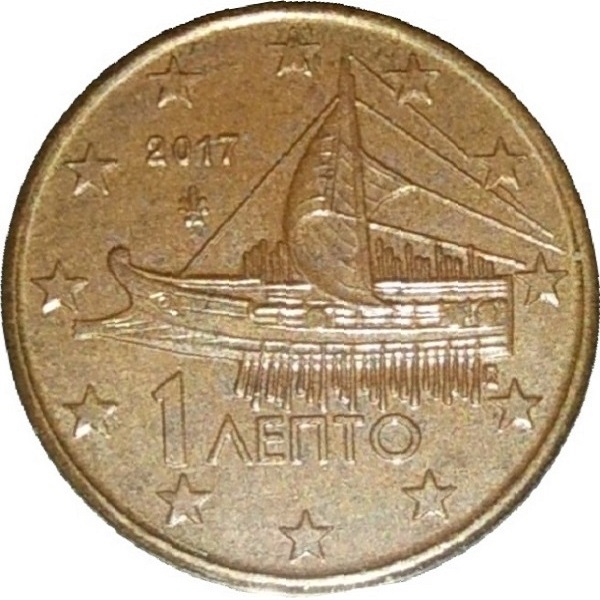 Греция 1 Евро цент (2017) KM#