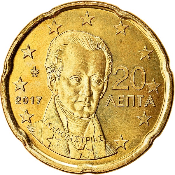 Греция 20 Евро цент (2017) KM#