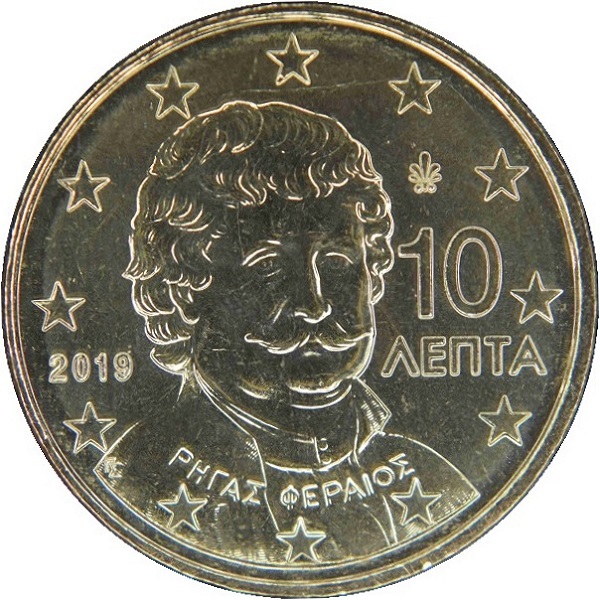 Греция 10 Евро цент (2019) KM#