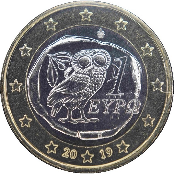 Греция 1 Евро (2019) KM#