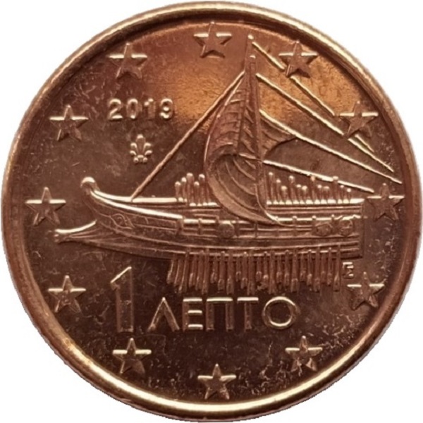 Греция 1 Евро цент (2019) KM#