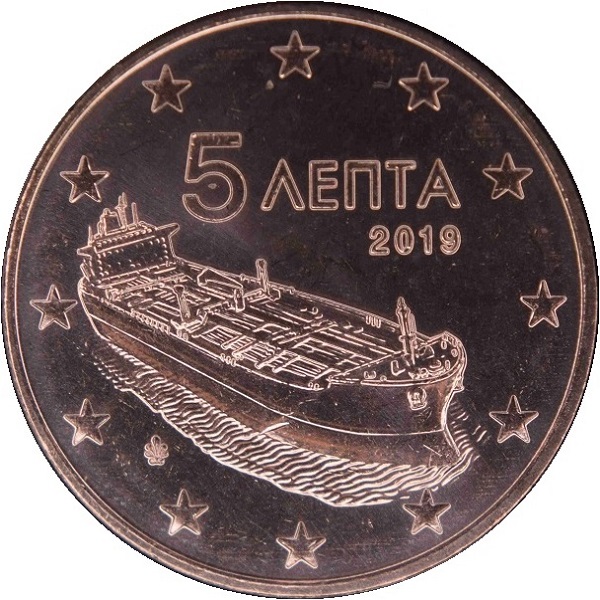 Греция 5 Евро цент (2019) KM#