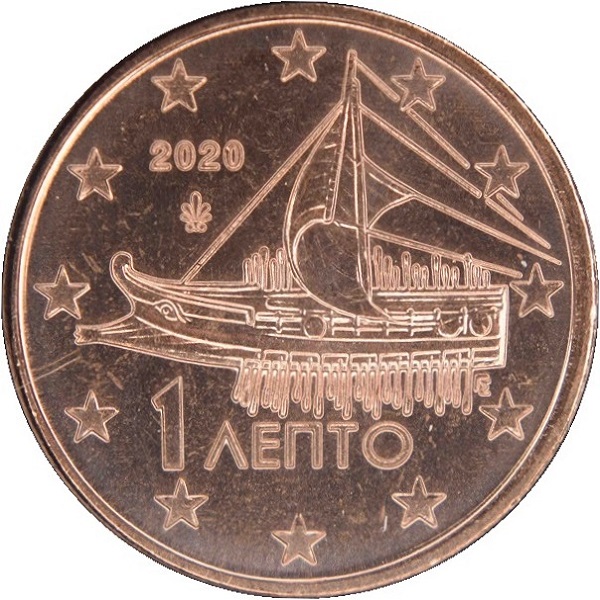 Греция 1 Евро цент (2020) KM#