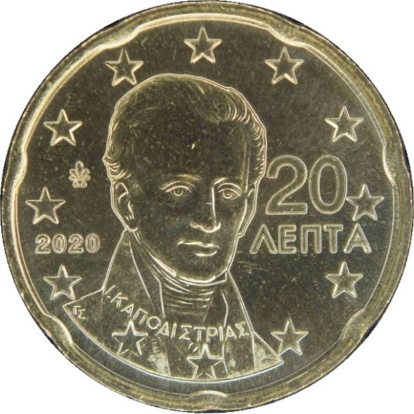 Греция 20 Евро цент (2020) KM#