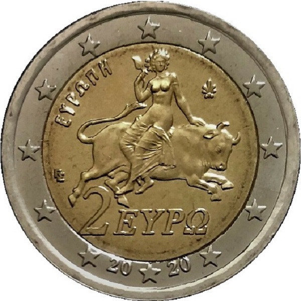 Греция 2 Евро (2020) KM#