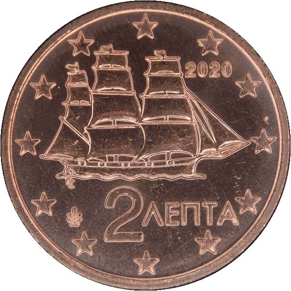 Греция 2 Евро цент (2020) KM#