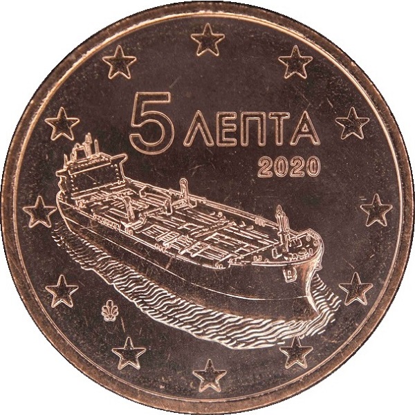 Греция 5 Евро цент (2020) KM#