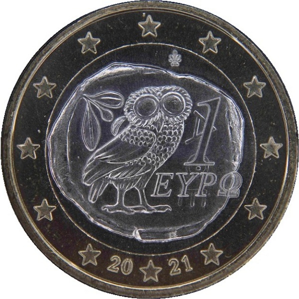 Греция 1 Евро (2021) KM#