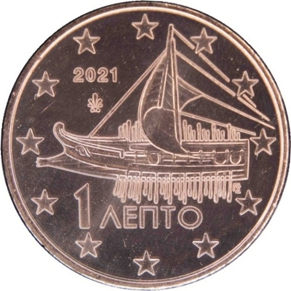 Греция 1 Евро цент (2021) KM#