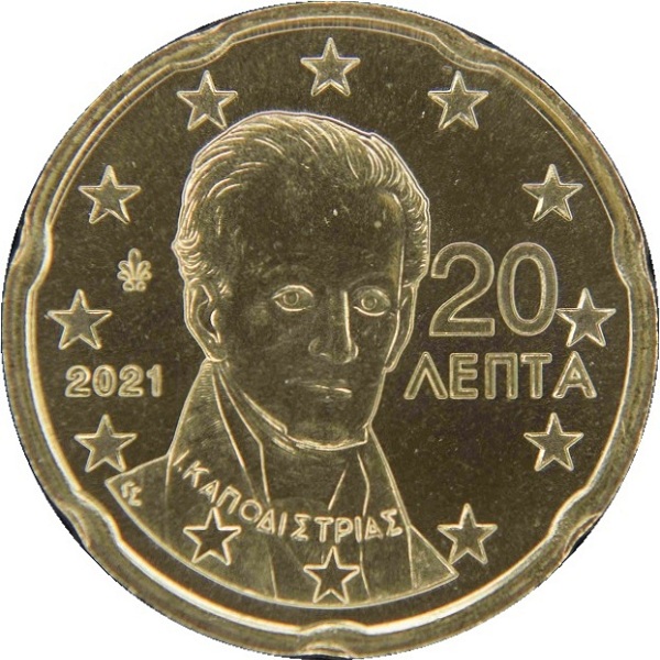 Греция 20 Евро цент (2021) KM#