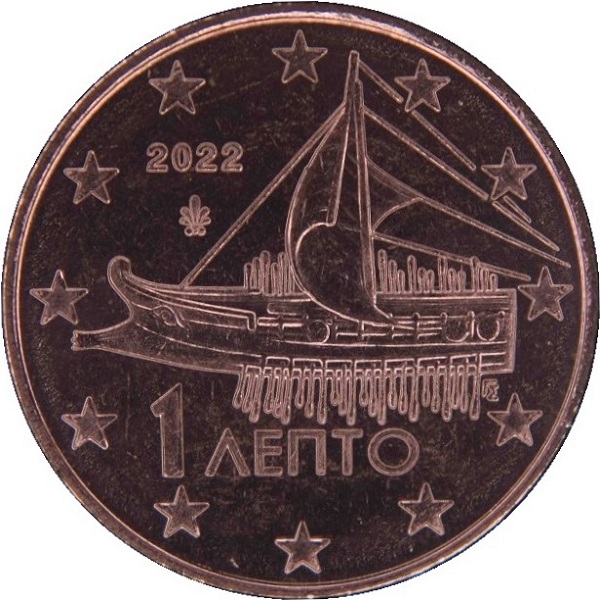 Греция 1 Евро цент (2022) KM#