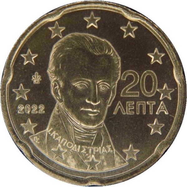 Греция 20 Евро цент (2022) KM#