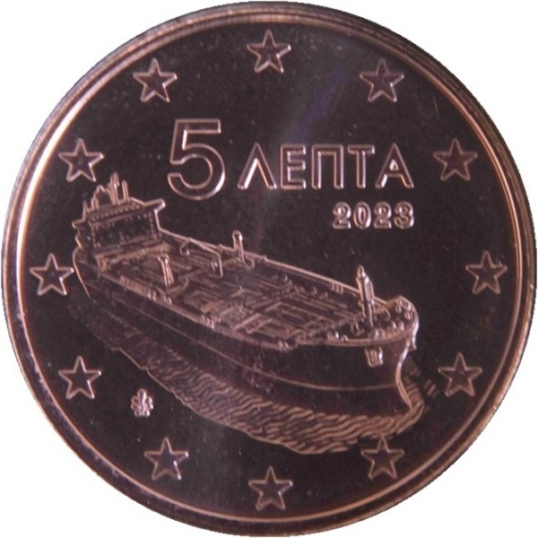 Greece 5 Euro cent (2023) KM#