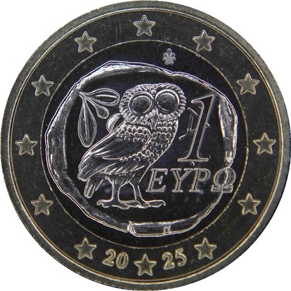Греция 1 Евро (2025) KM#