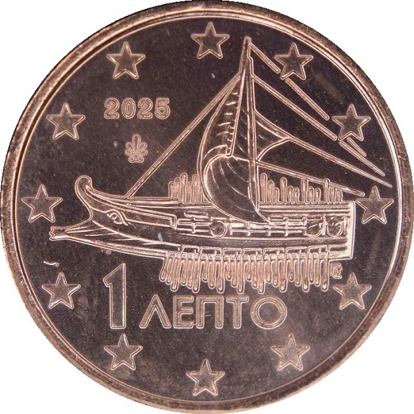 Греция 1 Евро цент (2025) KM#