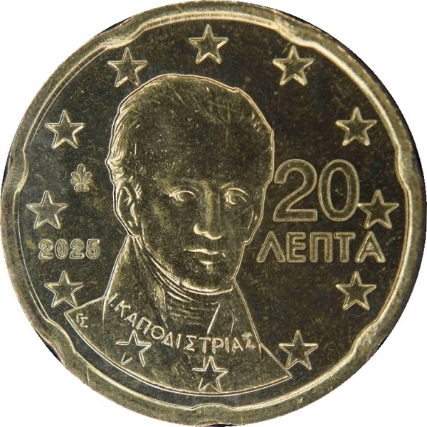Греция 20 Евро цент (2025) KM#