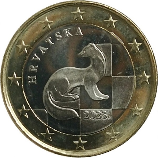 Хорватия 1 Евро (2023) KM#