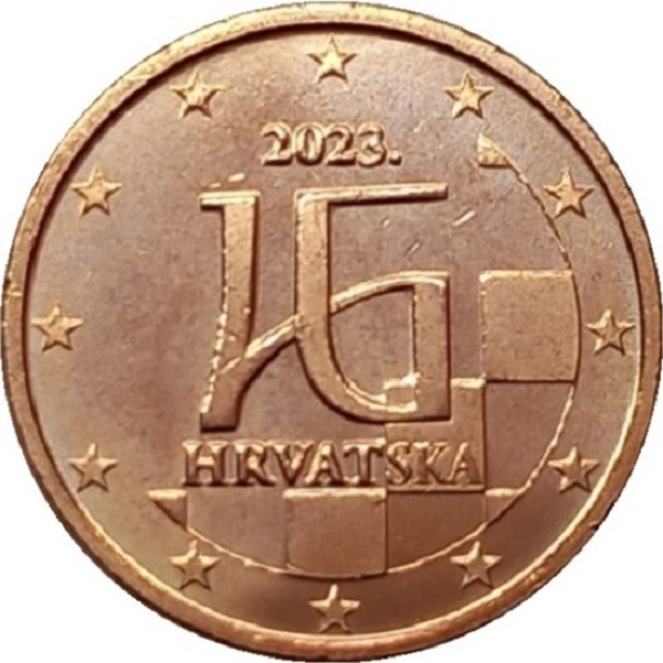 Хорватия 1 Евро цент (2023) KM#