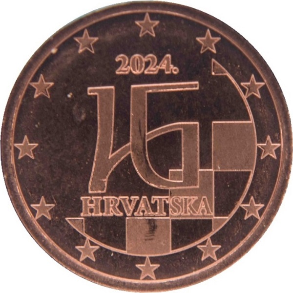 Хорватия 2 Евро цент (2024) KM#