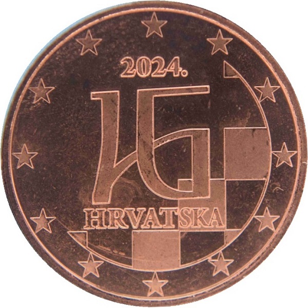 Хорватия 5 Евро цент (2024) KM#