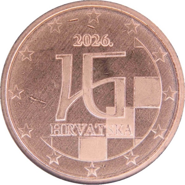 Хорватия 2 Евроцент (2026) KM#