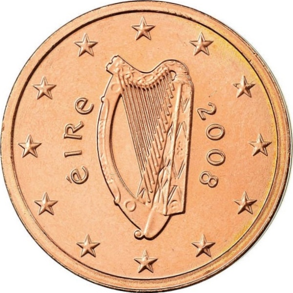 Ирландия 2 Евро цент (2008) KM#