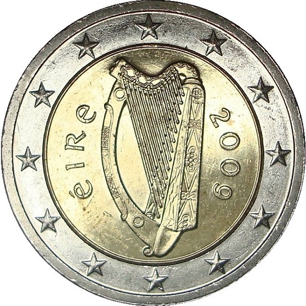 Ирландия 2 Евро (2009) KM#
