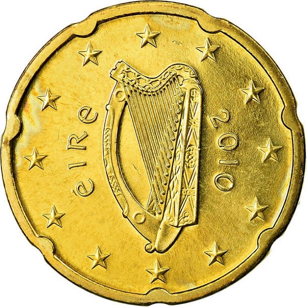 Ireland 20 Euro cent (2010) KM#