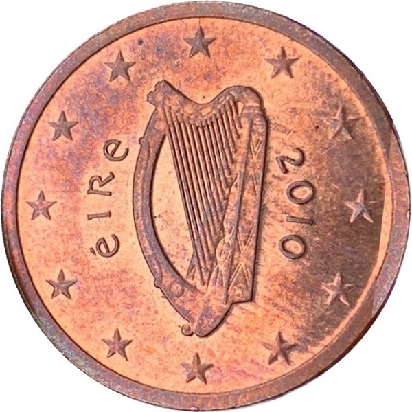 Ирландия 2 Евро цент (2010) KM#