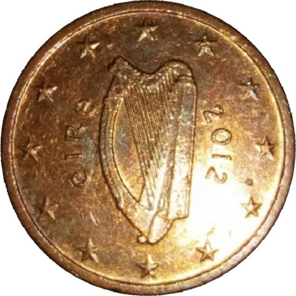 Ирландия 1 Евро цент (2012) KM#